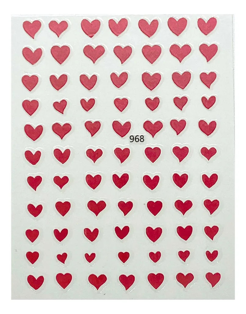 Stickers Corazones Rojos 968