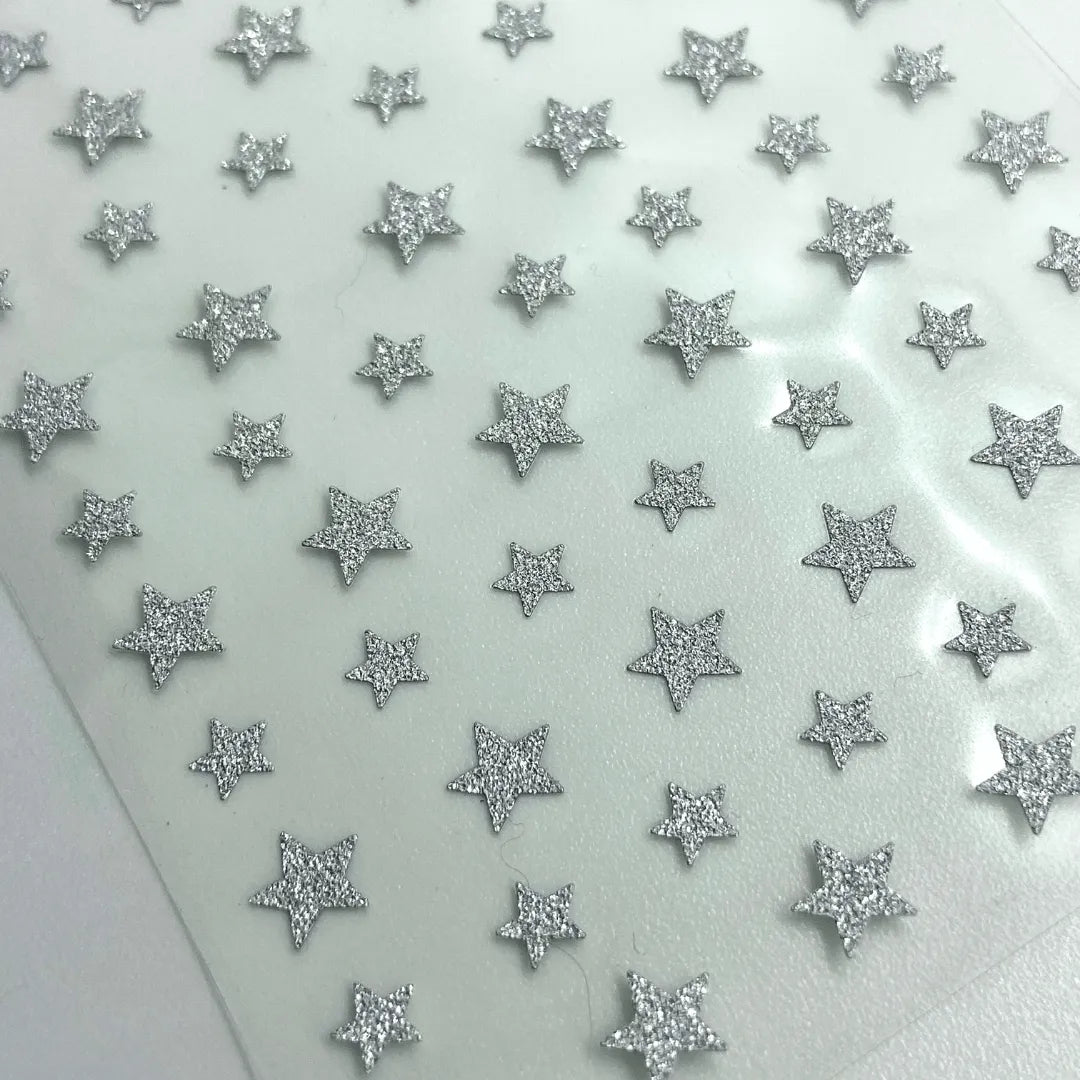 Stickers estrellas plateadas