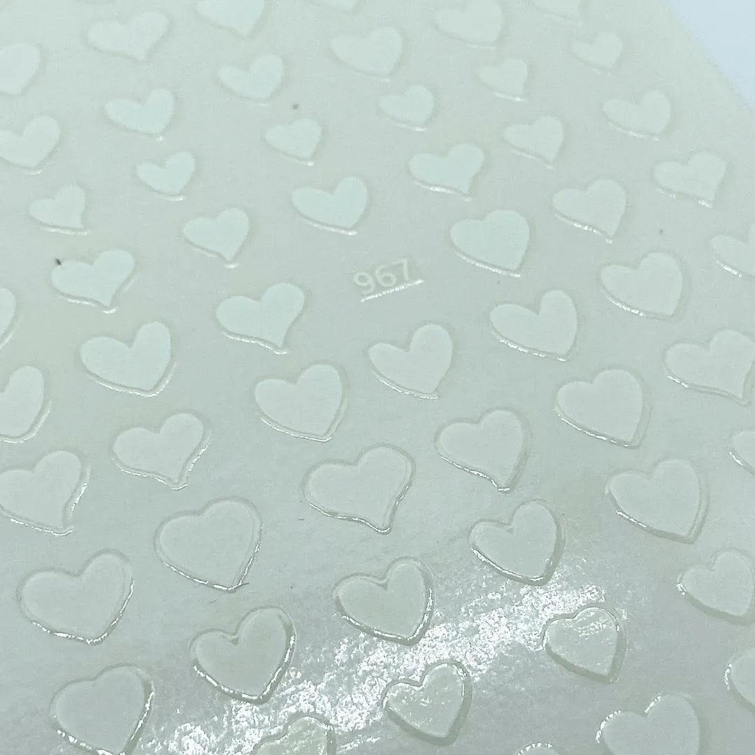 Stickers Corazones Blancos 969
