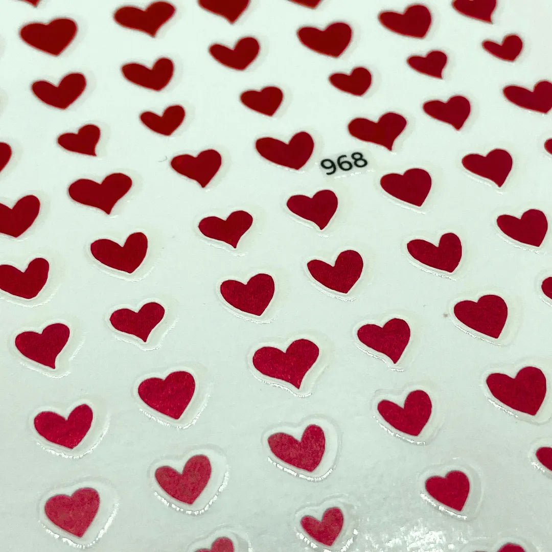 Stickers Corazones Rojos 968