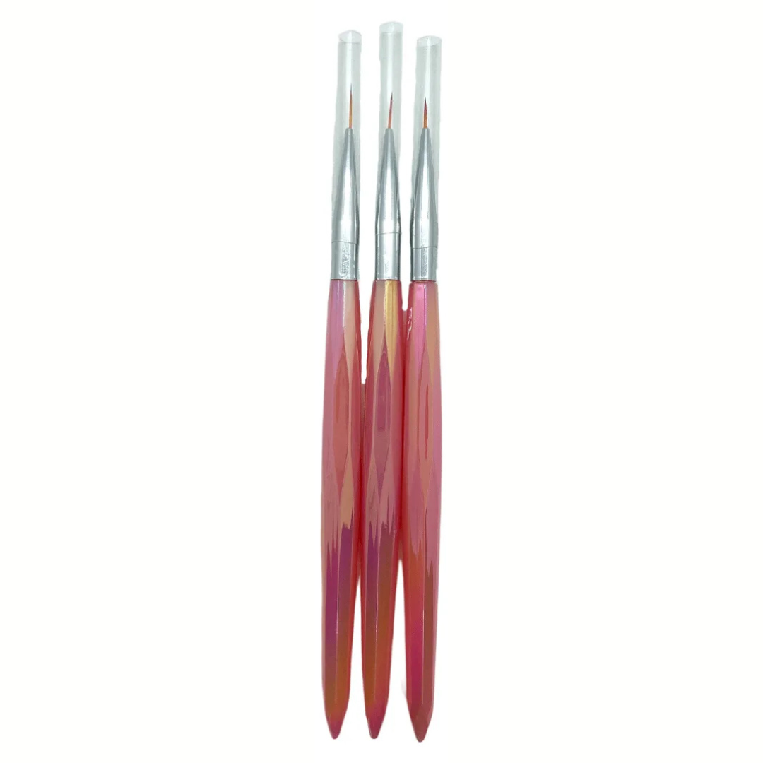 Set 3 Pinceles Diamante | Liner 7mm 9mm 11mm