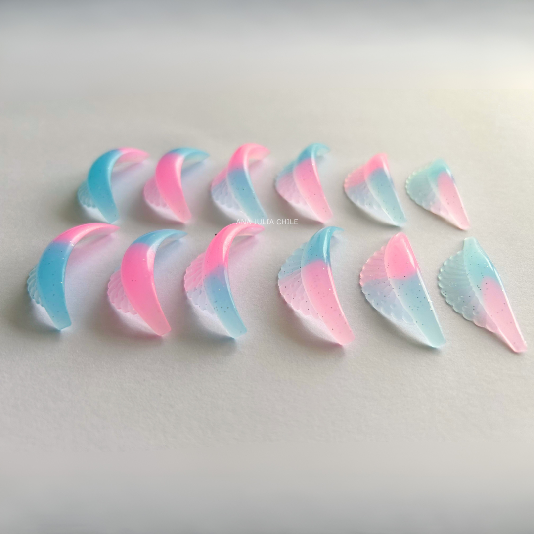 Moldes Bigudies Lifting Rosa y celeste con Glitter