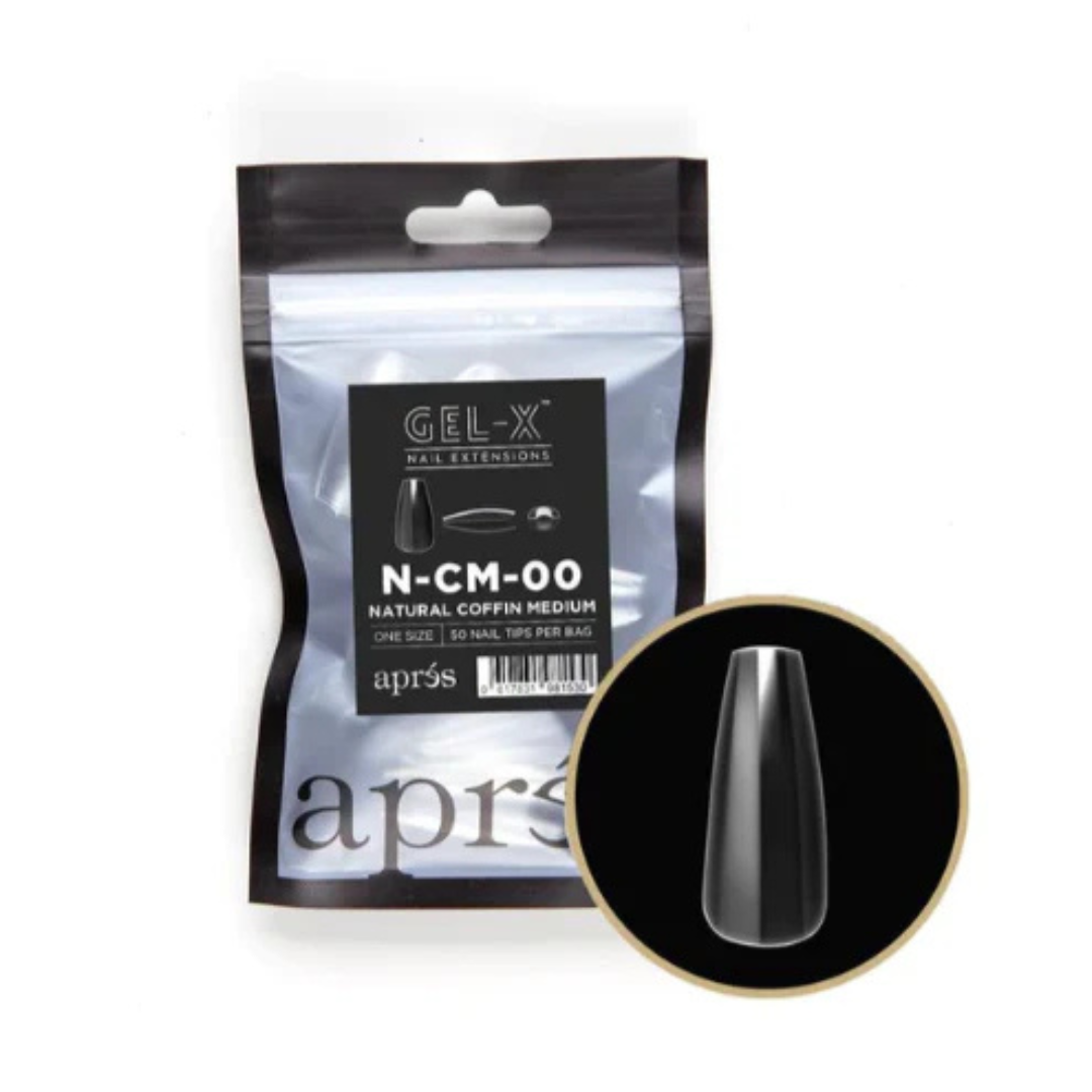 Gel x Refill Natural Coffin Medium