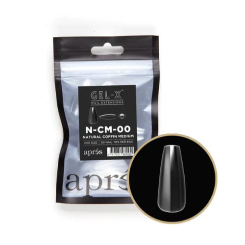Gel x Refill Natural Coffin Medium