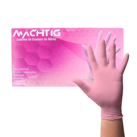 Guantes Nitrilo Machtig Rosa | Talla S