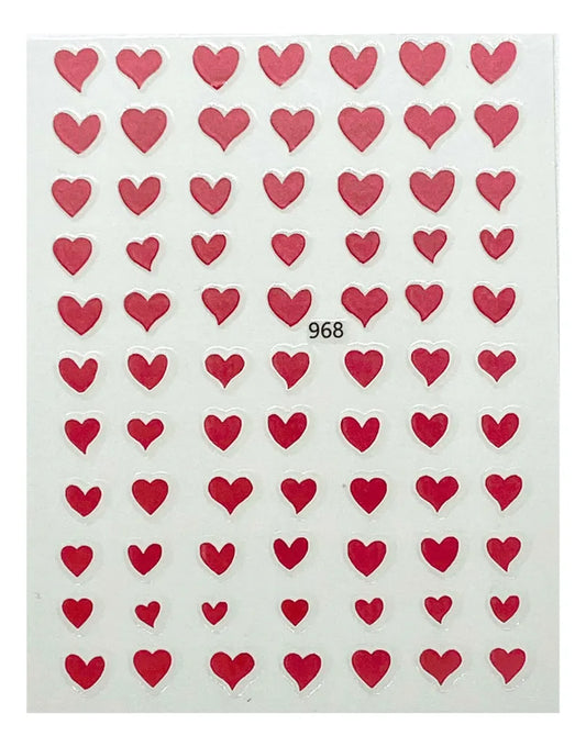 Stickers Corazones Rojos 968