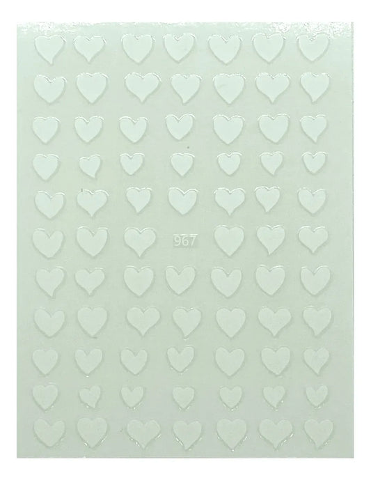 Stickers Corazones Blancos 969