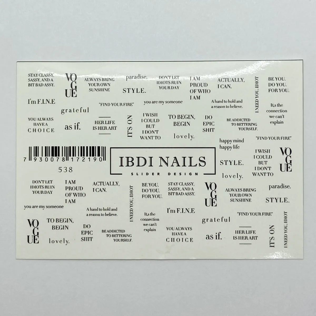 Stickers IBDI 538