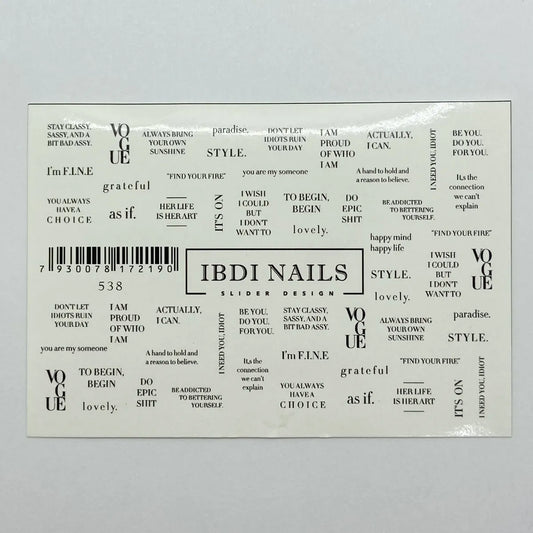 Stickers IBDI 538
