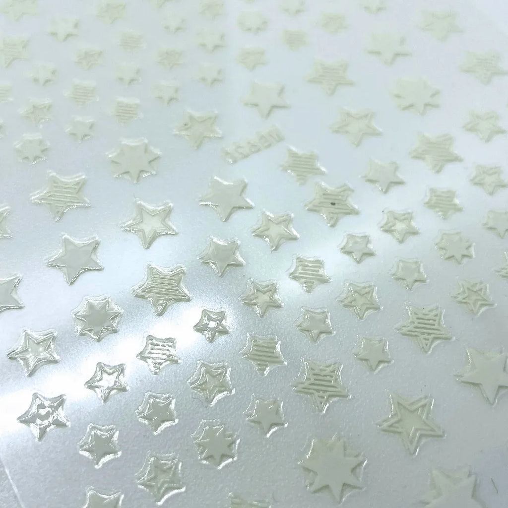 Stickers Estrellas blancas y transparentes WG620