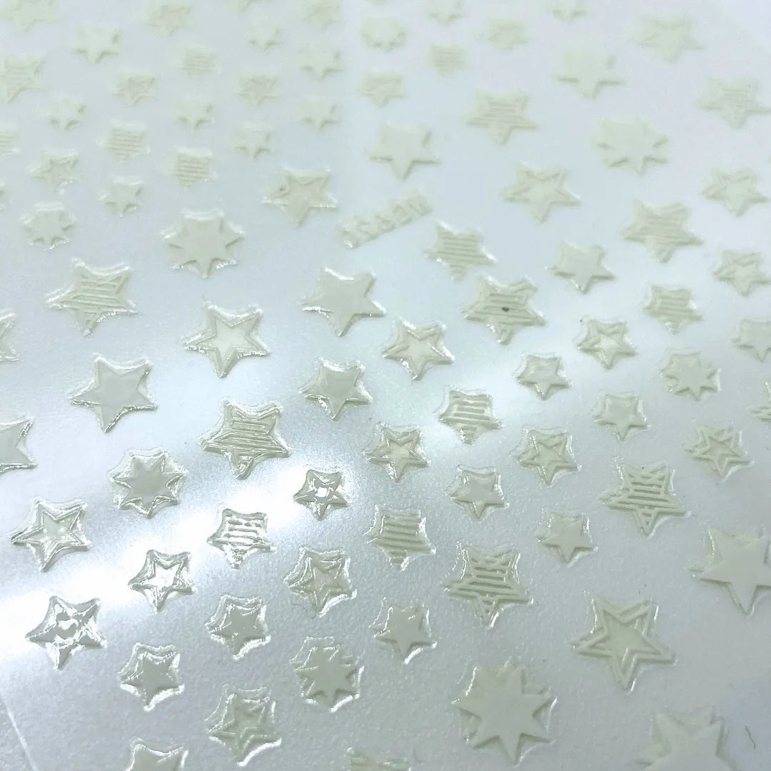 Stickers Estrellas blancas y transparentes WG620