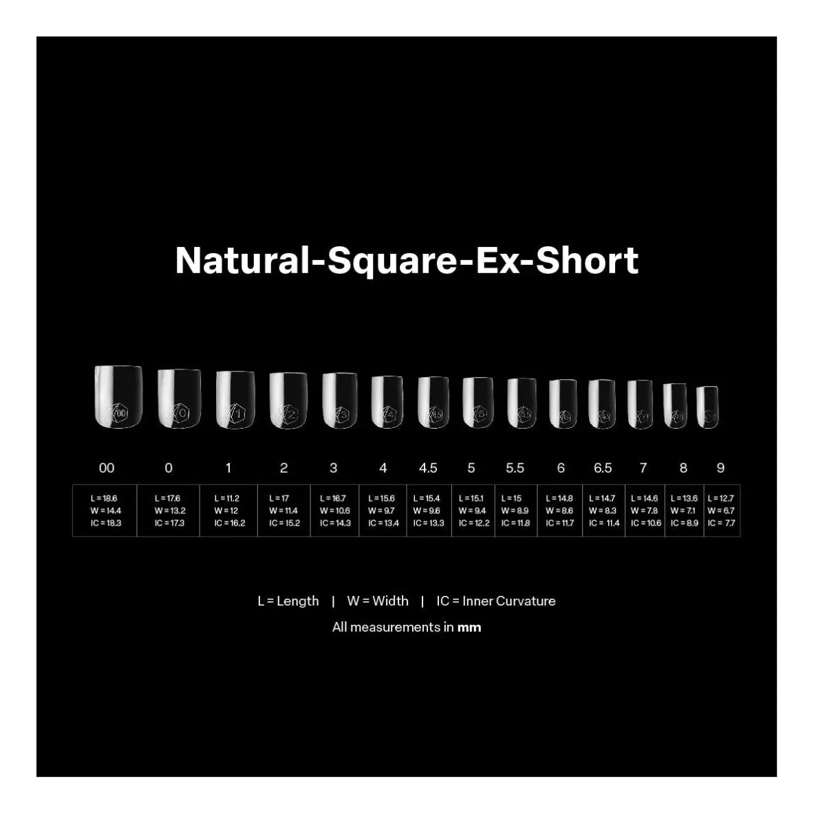 Tips Soft Gel Apres Natural Square Extra Short