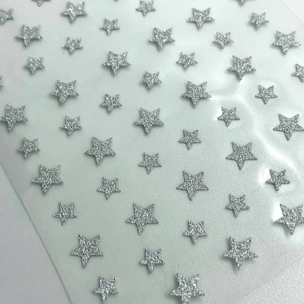Stickers estrellas plateadas