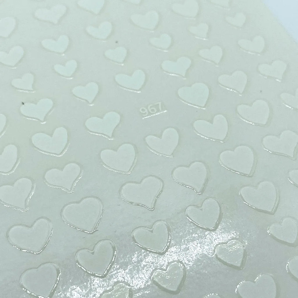Stickers Corazones Blancos 969