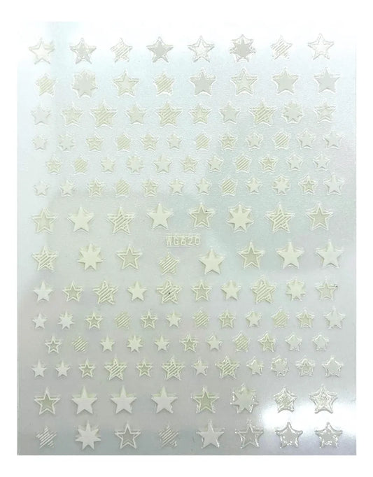Stickers Estrellas blancas y transparentes WG620