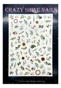 Stickers hojas y flores grandes
