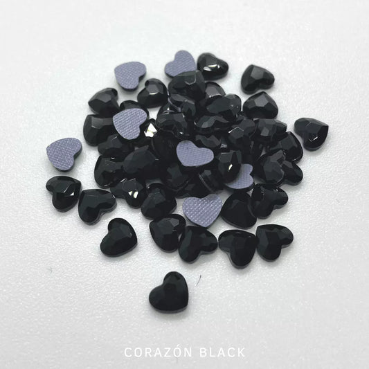 Aurora Crystal Corazón Black | 2 unidades
