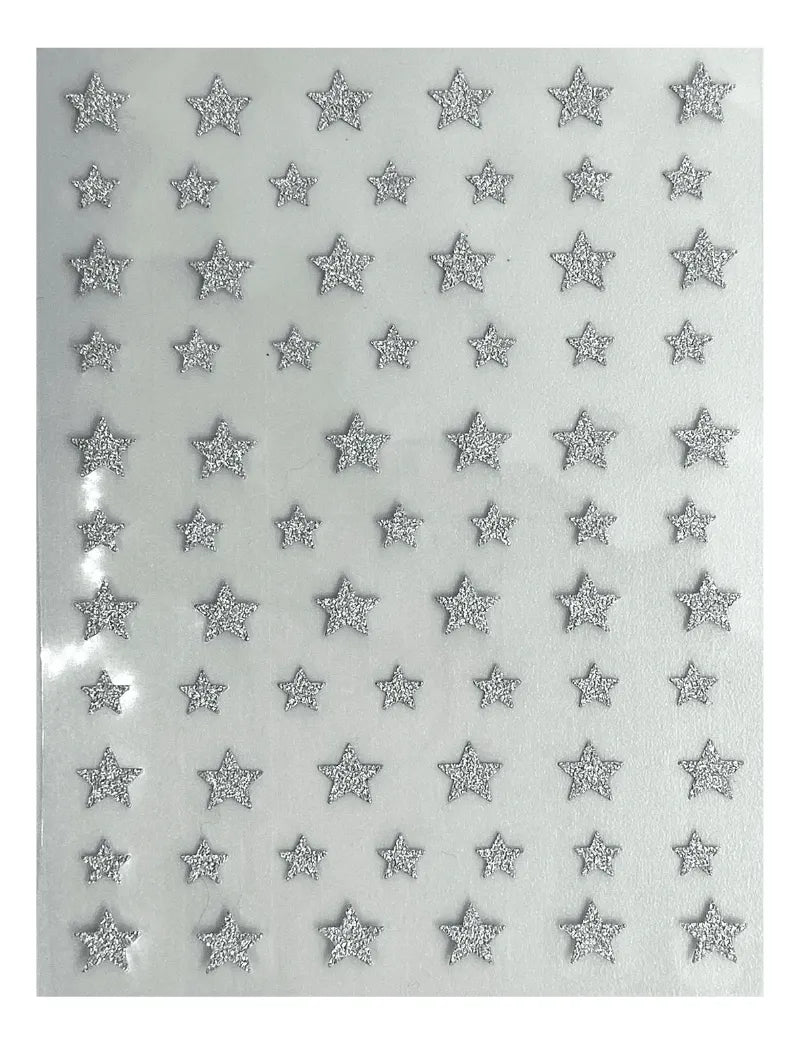 Stickers estrellas plateadas