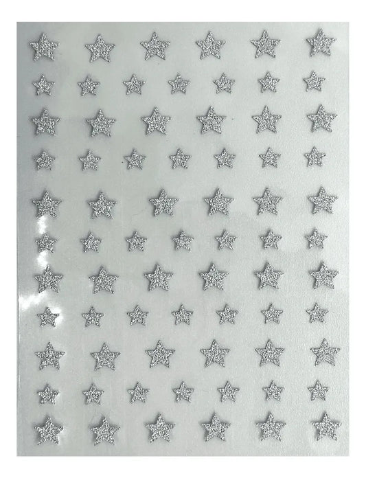 Stickers estrellas plateadas