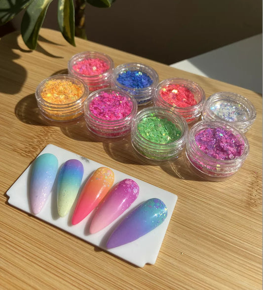 Decoración uñas Mix glitter summer