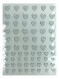Stickers Corazones Plateados