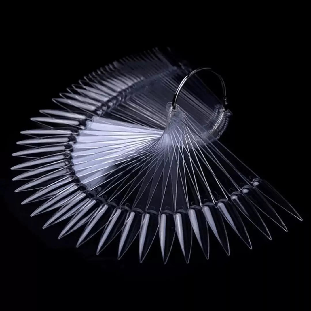 Muestrario uñetas Stiletto Transparente