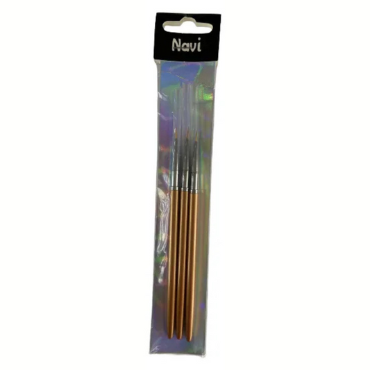 Set 3 Pinceles Navi Cafe | Liner 7mm 8mm 10mm