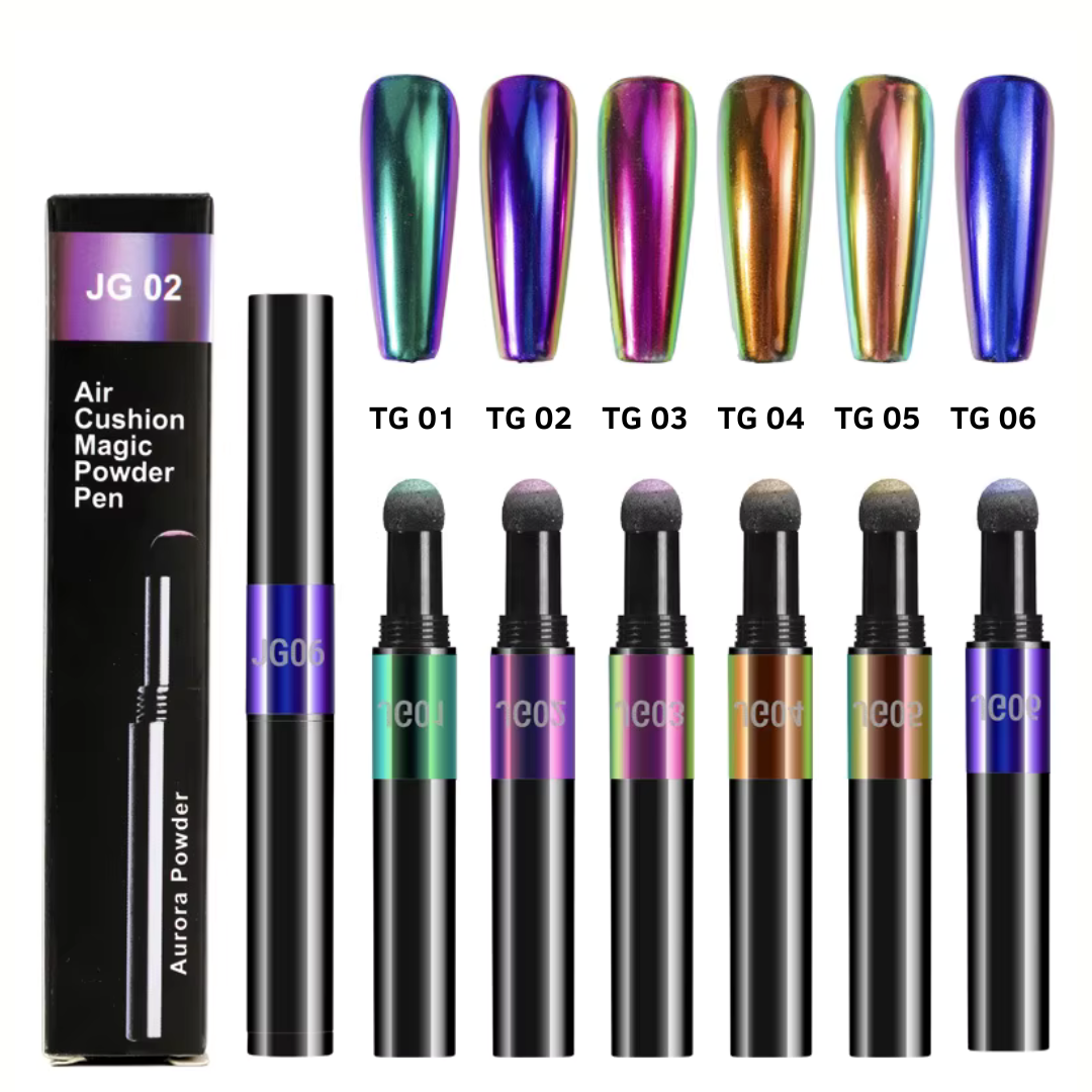 Lapiz de polvo Efecto Aurora cromado | JG