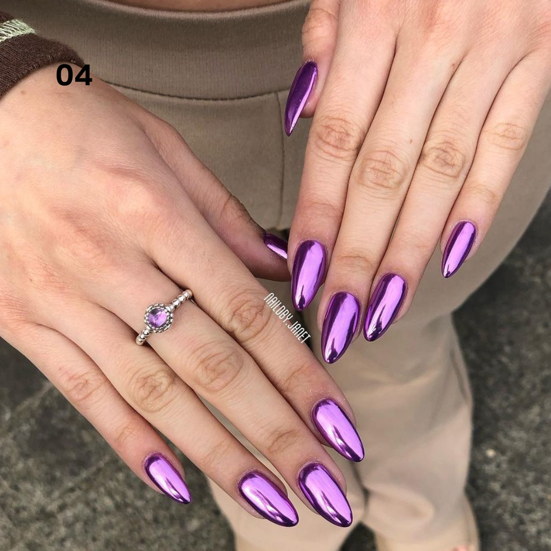 Efecto espejo en polvo compacto