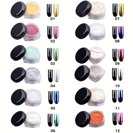 Efecto espejo en polvo compacto